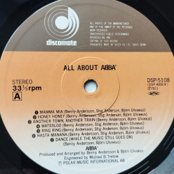 Винтажная виниловая пластинка LP АББА ABBA All About (Japan 1978) (Obi) Mamma Mia