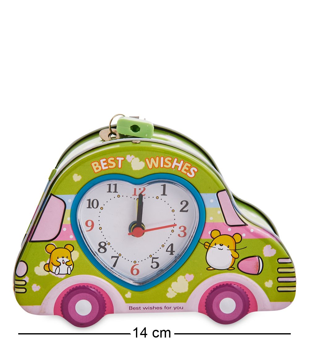 BX- 81/2 Метал. копилка с часами «Машина»