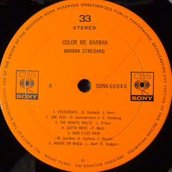 Виниловая пластинка Barbra Streisand ‎– Color Me Barbra LP