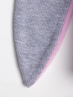 Шапка для девочек осенняя, с ушками розовая