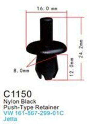 Клипса для крепления внутренней обшивки а/м GM пластиковая (100шт/уп.) Forsage клипса C1150( GM )