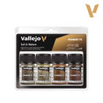 Набор красок Vallejo Pigments Set: Soil & Nature