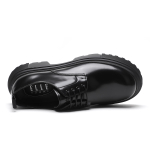 ELLE HOMME Top Grain Cow Leather Dress Shoes Men"s Black