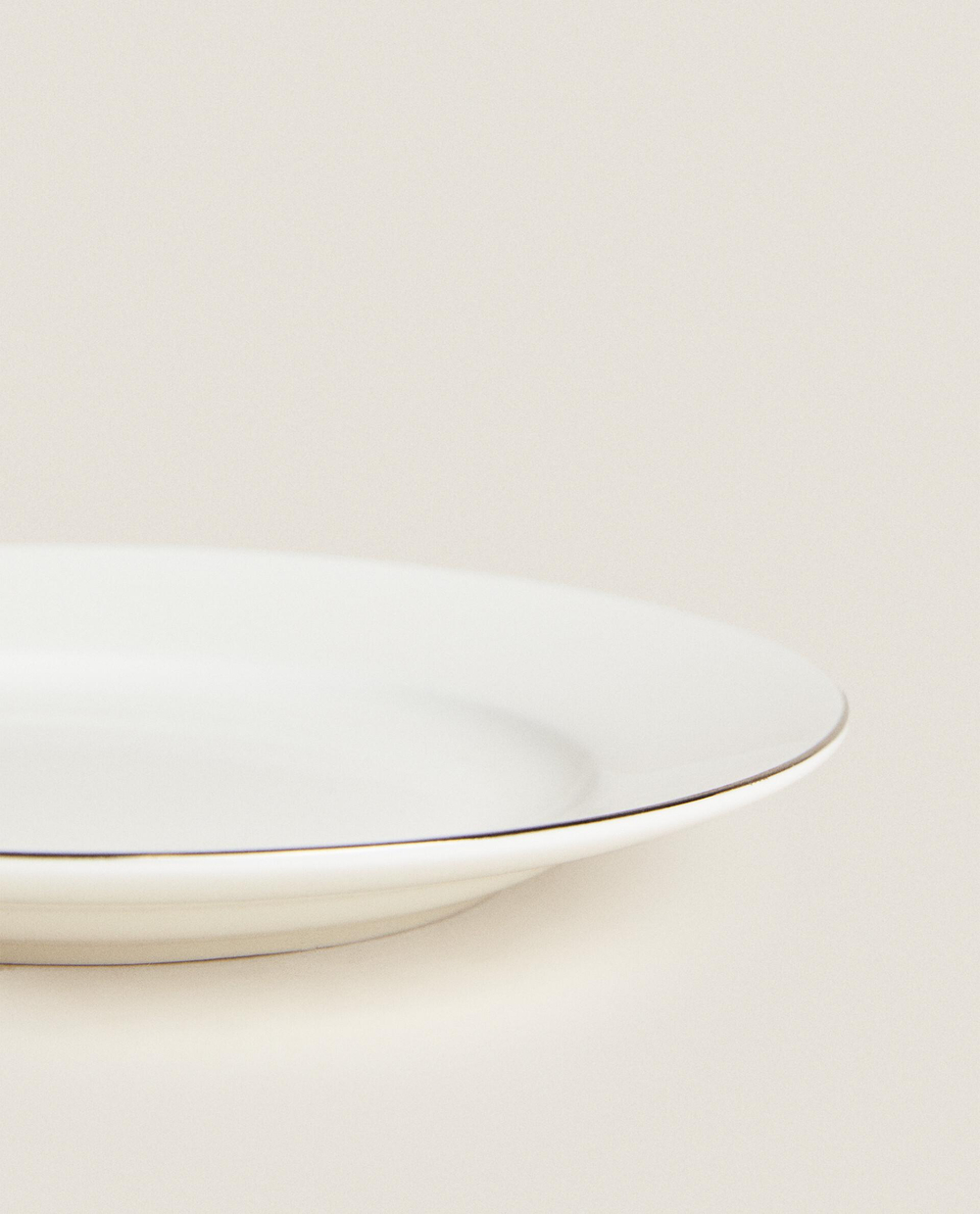Zara Home тарелка пирожковая из костяного фарфора, цвет золотой, 16.8 см