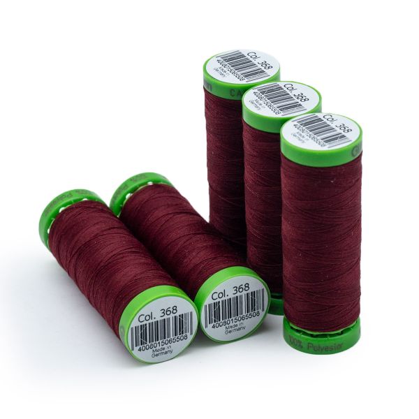 Нитки для тонких тканей Gutermann Extra Fine 150 (200 метров), 5 кат. | 368 бордо