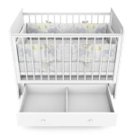 Кровать детская Indigo Happy Friends маятник на колесах, ящик