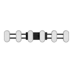 8342/15WL LEDIO LN26 226 черный/белый металл/акрил Бра LED 15W 4000K 220V OVELA