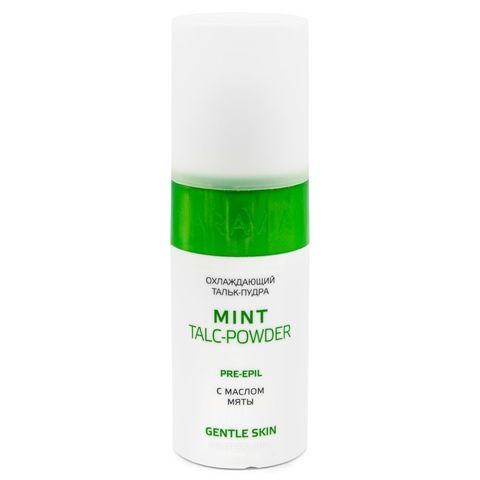 Тальк-пудра охлаждающий с маслом мяты Mint Talc-Powder, 150 мл, ARAVIA Professional