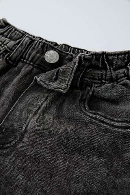 ZARA ДЖИНСЫ BALLOON FIT, ЧЕРНЫЙ