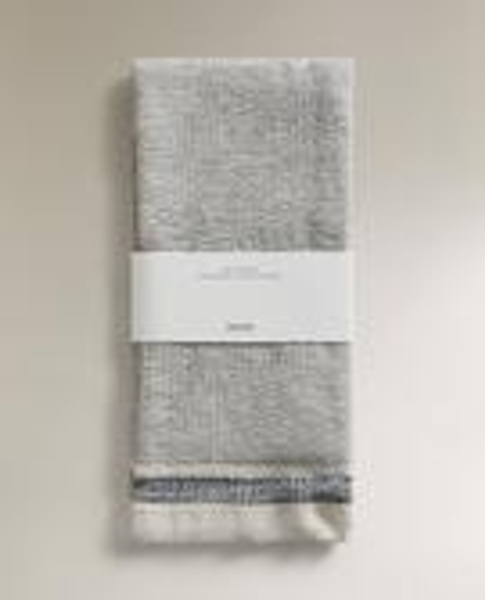 ZARA HOME КУХОННОЕ ПОЛОТЕНЦЕ ИЗ МАХРОВОГО ХЛОПКА С КОНТРАСТНОЙ ОТДЕЛКОЙ, СИНИЙ