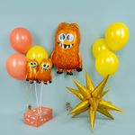 Шар (29''/74 см) Фигура, Монстрик, Оранжевый, 1 шт.