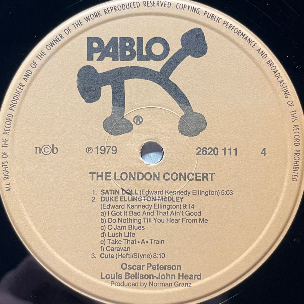 Oscar Peterson, Louis Bellson, John Heard ‎– The London Concert 2LP (Скандинавия 1979г.)