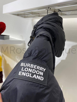 Темно-синий пуховик Burberry (Бербери) премиум класса