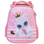 Рюкзак 37х29х17см "Ergonomic. Classic. Кошечка с мороженым" 2 отд.2 карм. с расшир. (Хатбер)