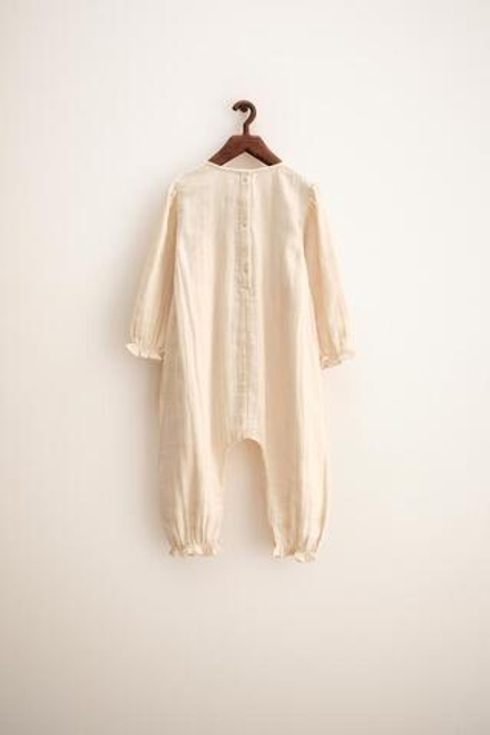 ZARA TIMELESS — ДЛИННЫЙ КОМБИНЕЗОН С ВЫШИВКОЙ, ЭКРЮ