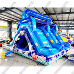 Надувной водный батут с бассейном «Коралловые рифы» 9*4*5 м