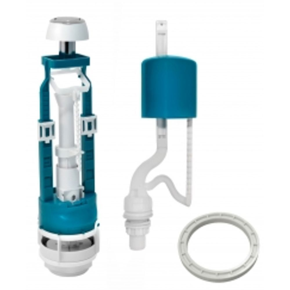 Арматура для бачка унитаза нижняя, 1/2", кноп, хром, Инкоэр, СБкпм-НпрНРФ-А-В Р