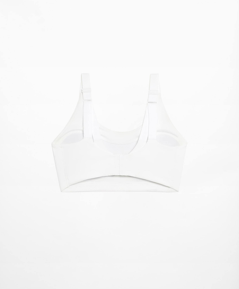 Oysho Спортивный бюстгальтер с высокой степенью поддержки, белый