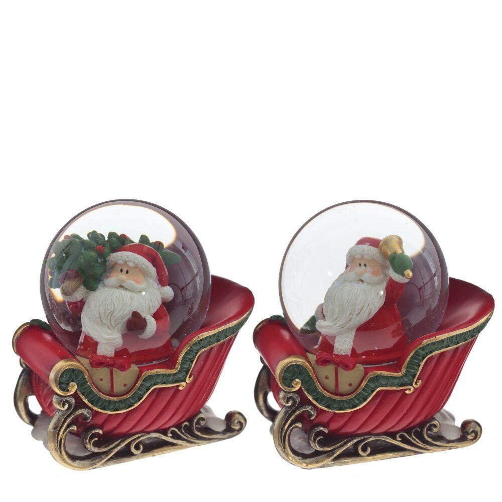 GAEM Фигурка декор в стекл шаре "Дед Мороз", D6 см, L9,5 W7 H9,5 см, 2в.