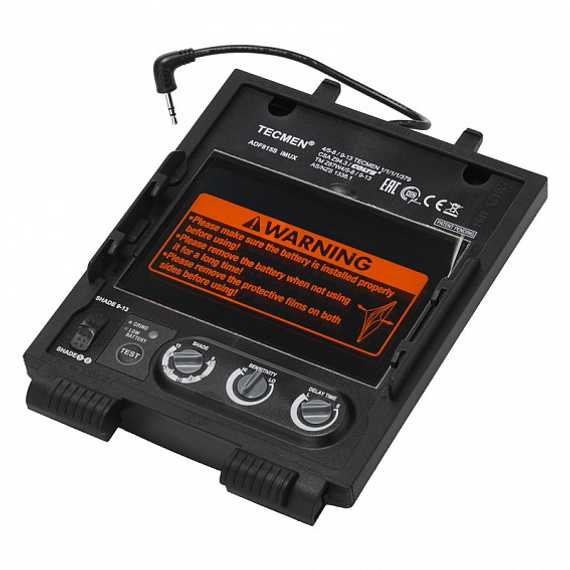 Маска сварщика с АСФ Хамелеон Tecmen ADF 815L TM16 черная (с внешней кнопкой режима зачистки)
