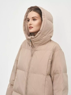 Пуховик длинный, бежевый, SilverFox