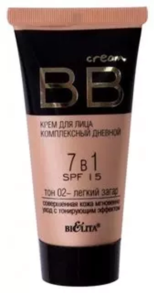 ВВ  Крем для лица тон 02-легкий загар 7в1 30мл