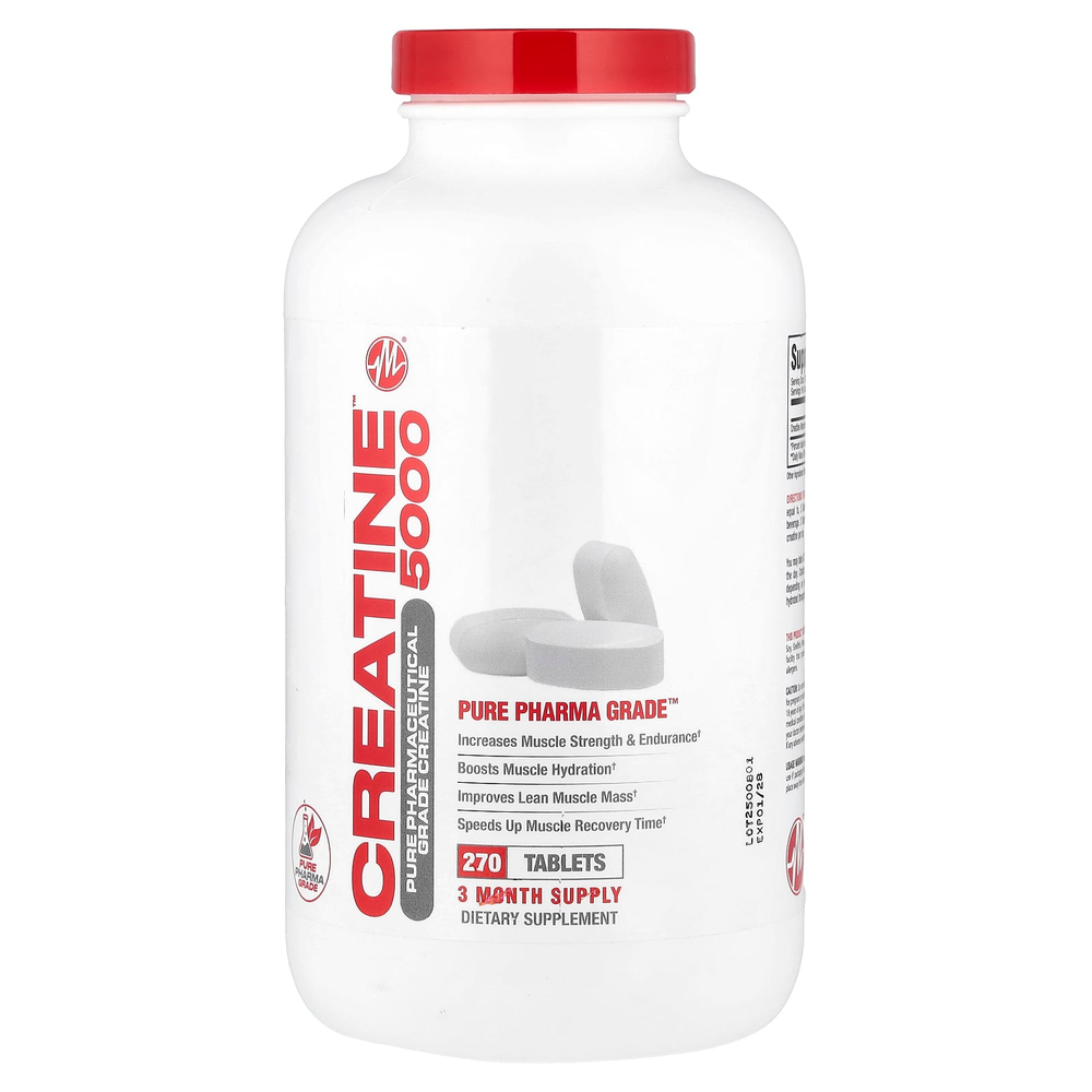 Metabolic Nutrition, Creatine 5000 ™, 270 таблеток (1666 мг в каждой таблетке)