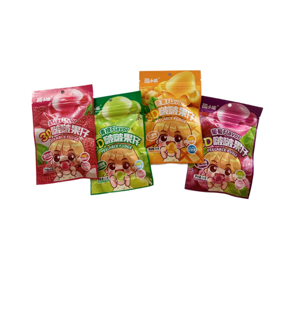 Конфеты жевательные Sour Xiaomei Peelable Fudge,скидка