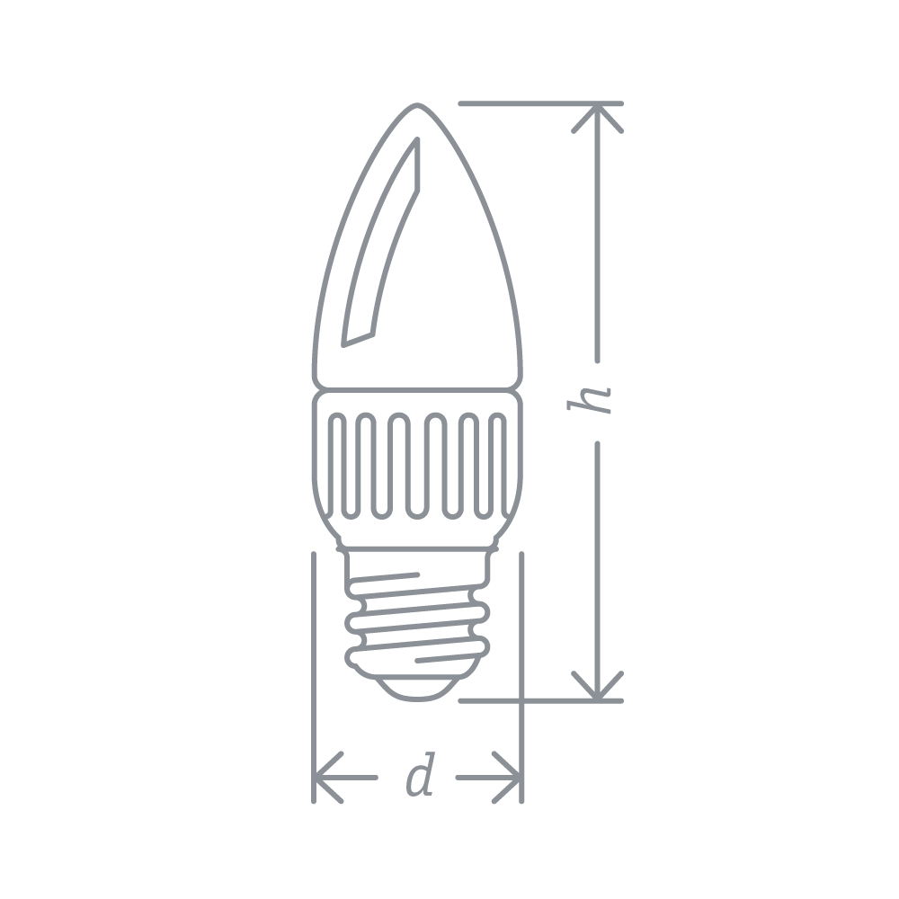 Лампа Navigator 61 249 NLL-P-C37-5-230-6.5K-E14-FR