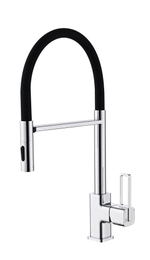 12127 Смеситель для кухни с гиб. МАГНИТ. изливом (ХРОМ+ЧЕР.) GANZER (10/1шт)