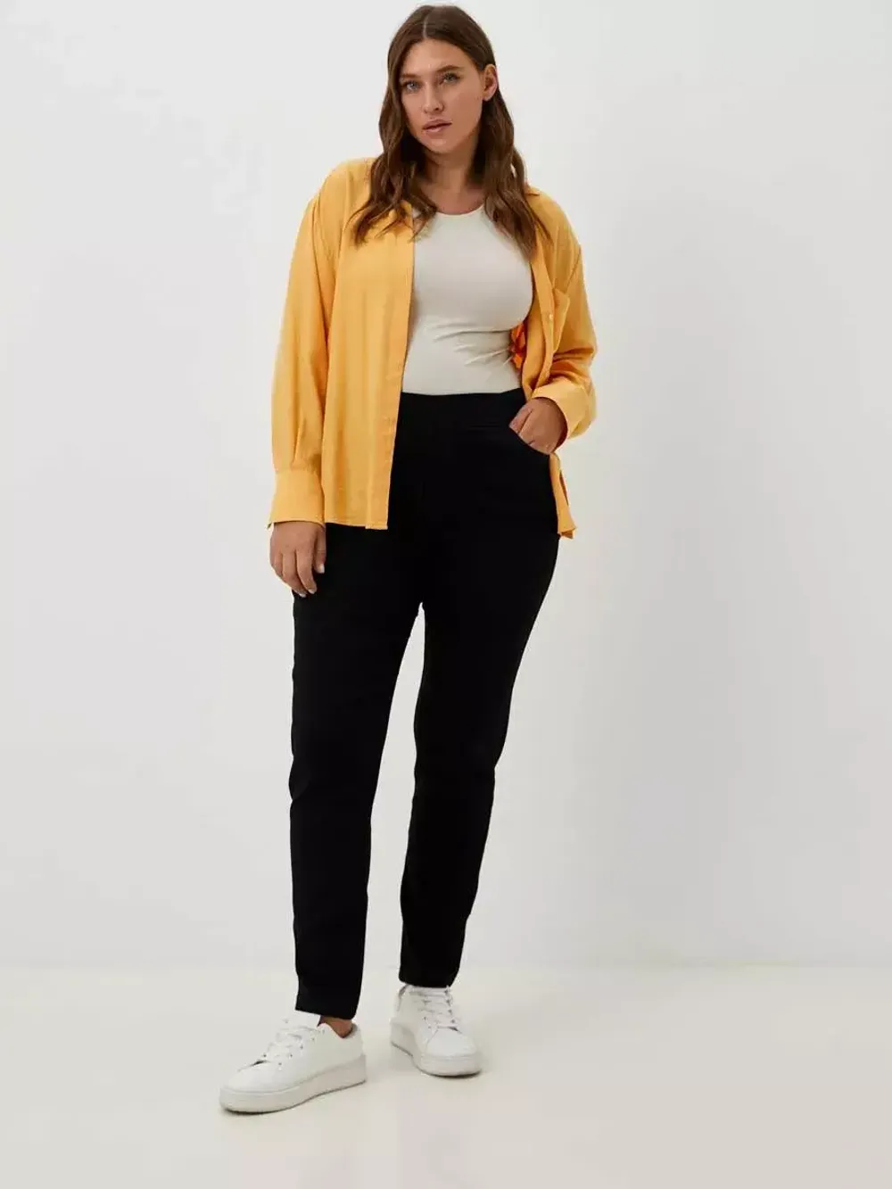 Джеггинсы утепленные больших размеров