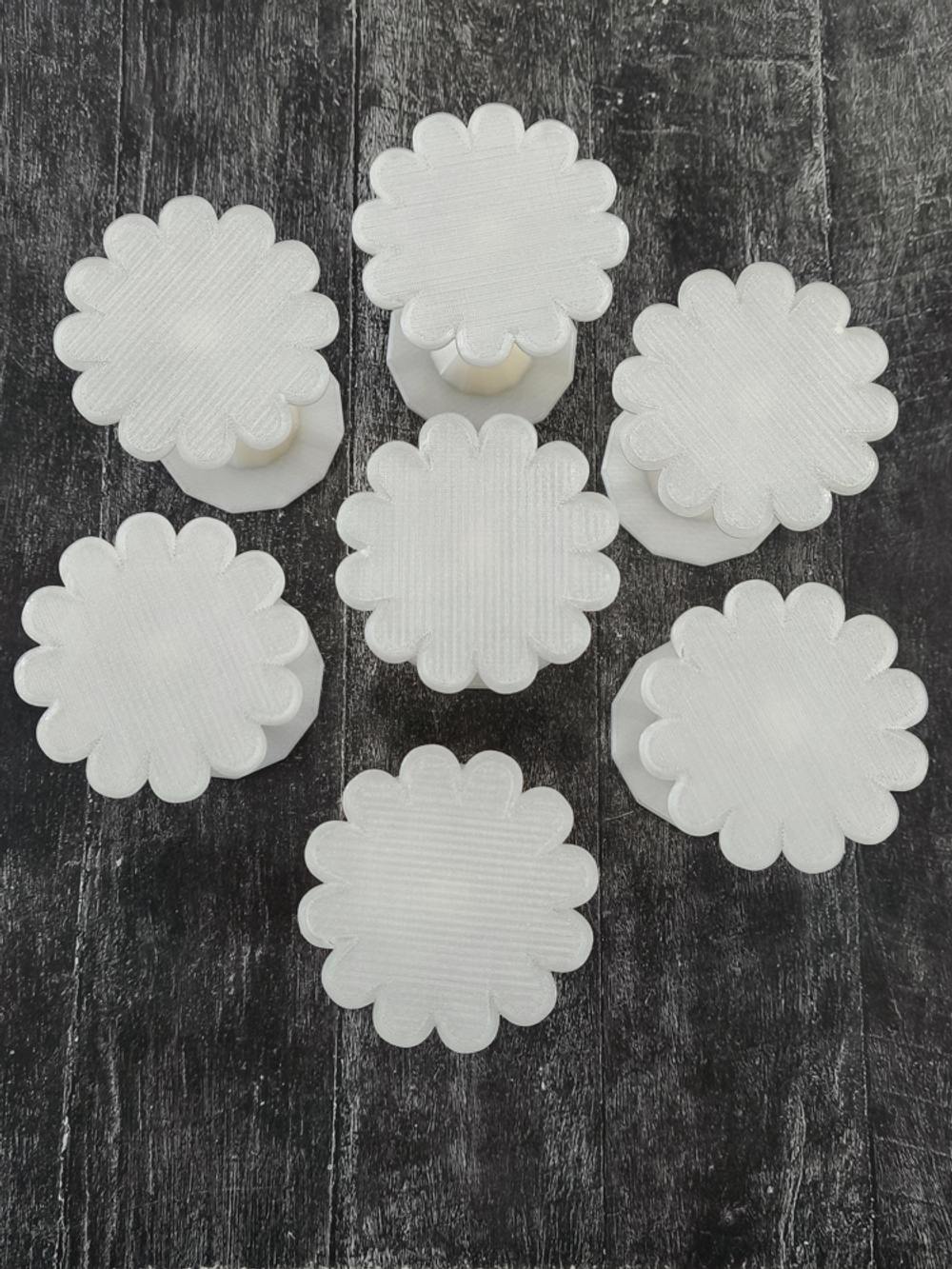 Прозрачный набор кондитерских гвоздиков 8 см "Ромашка на подставке от Киры"