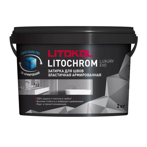 Затирка швов цементная Litokol Litochrom 1-6 Luxury Evo LLE 376 мятный, ведро 2 кг