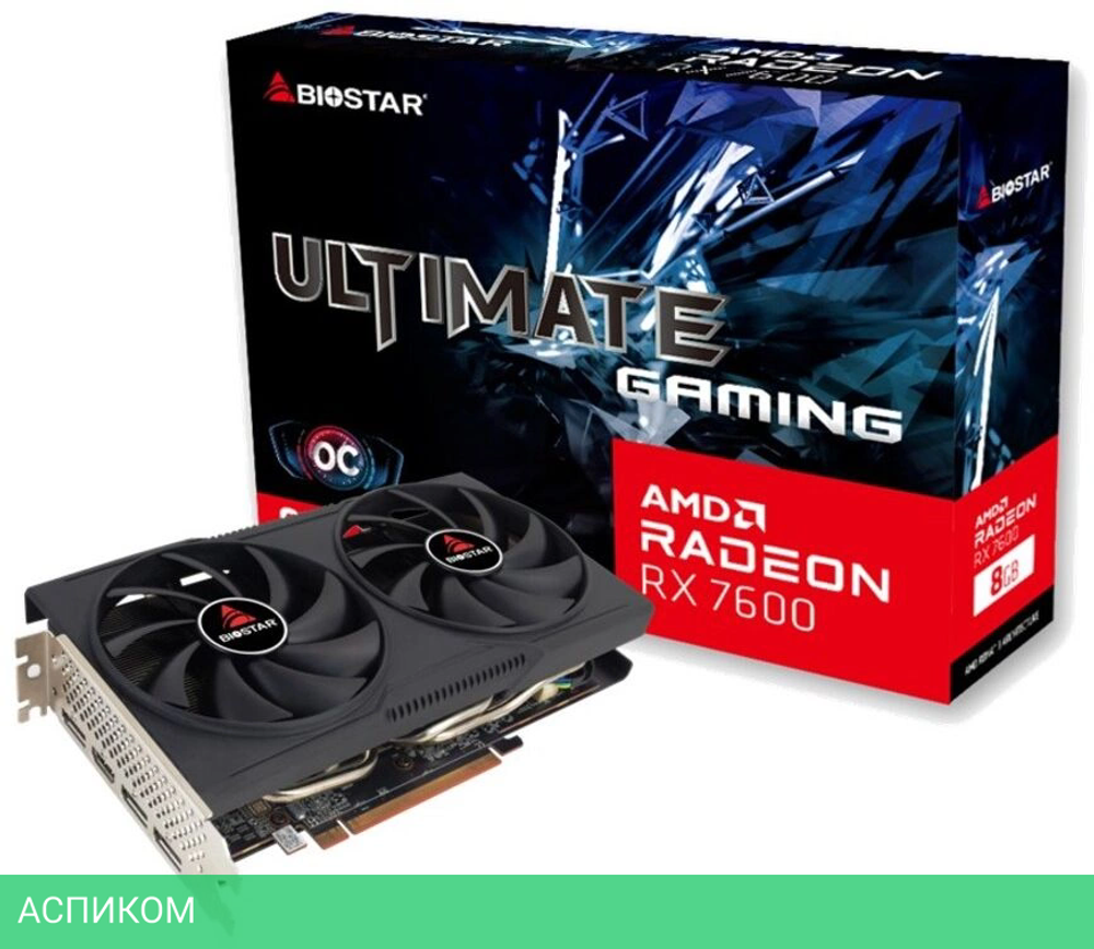 Видеокарта Biostar Radeon RX 7600 8Gb OC GDDR6 (VA76S6RM81)