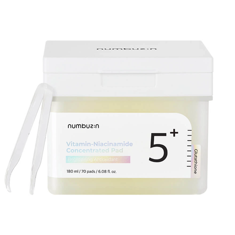 Осветляющие витаминные пэды с ниацинамидом numbuzinNo.5 Vitamin-Niacinamide Concentrated Pad, 70 шт