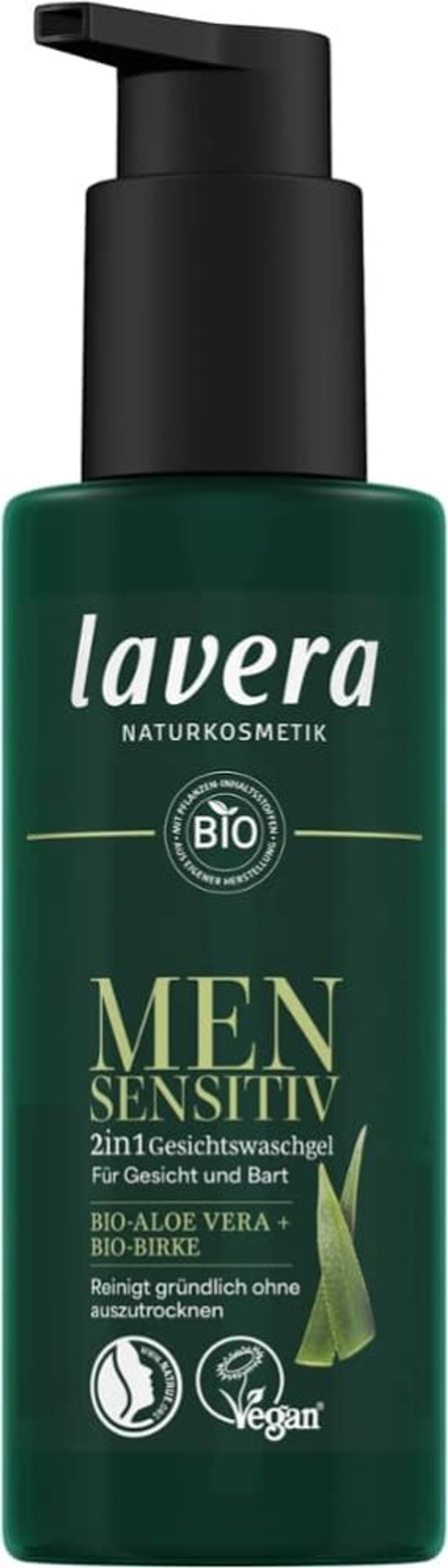 Lavera Men Sensitive гель для умывания 2в1, 150 мл