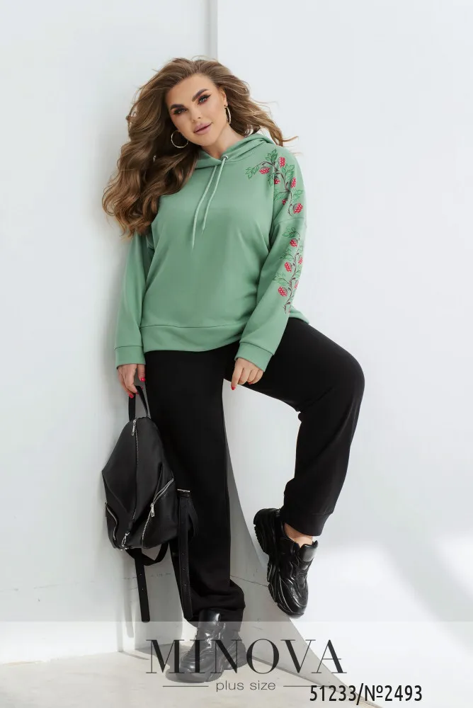 Костюм 2493-мята-черный Minova