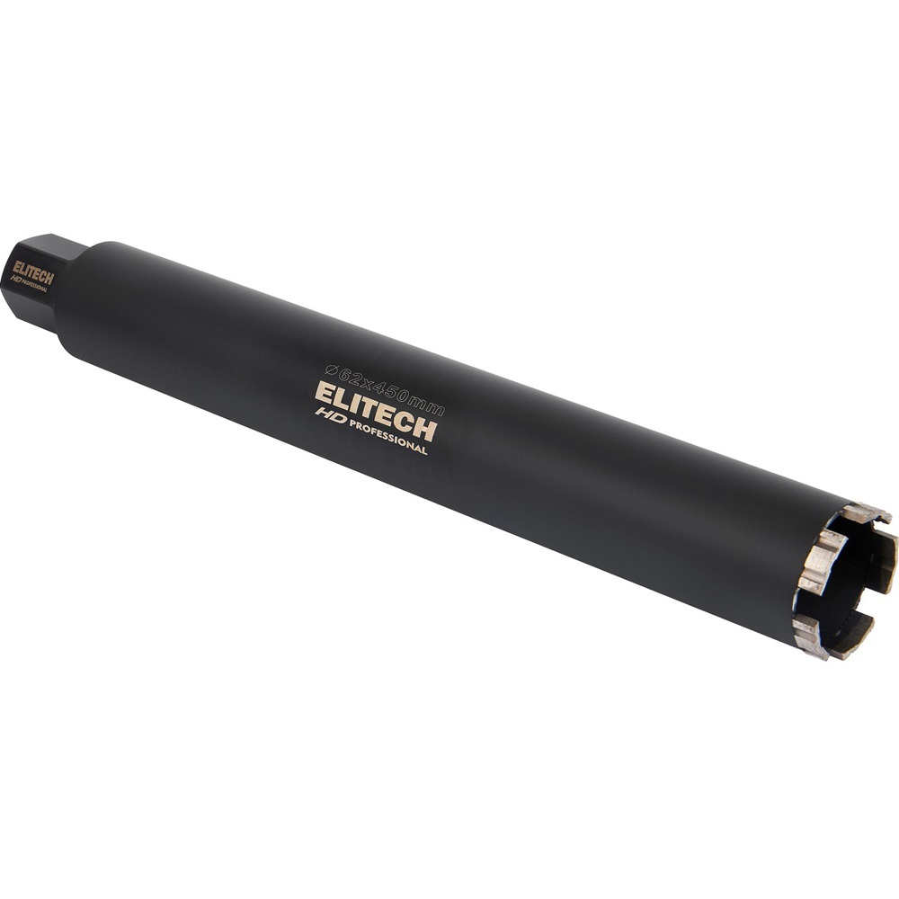 Коронка алмазная ELITECH 62*450 1/4" с охлаждением   1110.011500