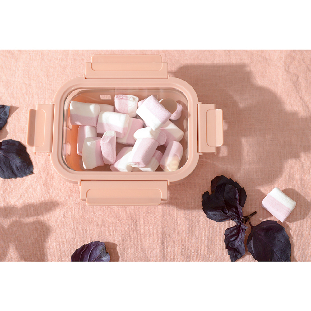 Контейнер для запекания, хранения и переноски продуктов в чехле smart solutions, 640 мл, бежевый