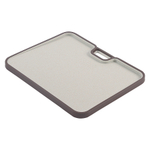 Доска разделочная из пшеничного волокна двусторонняя ness, 34х28 см, светло-серая с темно-сливовым кантом