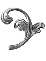 Кованый лист литой 95х95 (4 мм)правый