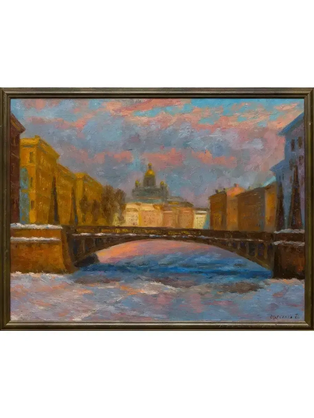 Картина маслом Поцелуев мост Щербаков