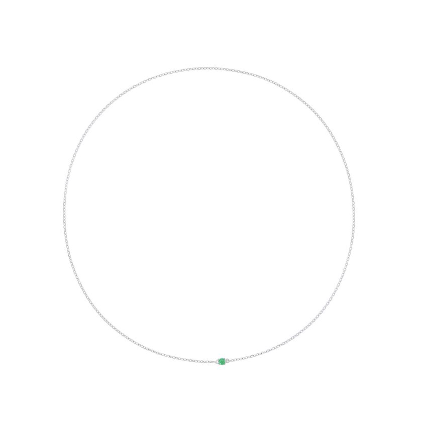 Вечное Колье ВЛВ Навсегда – Белое золото, Изумруд