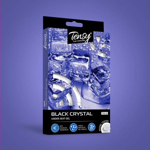 Ароматизатор "Tensy" под сиденье с проб. Черный лед (40шт/кор)