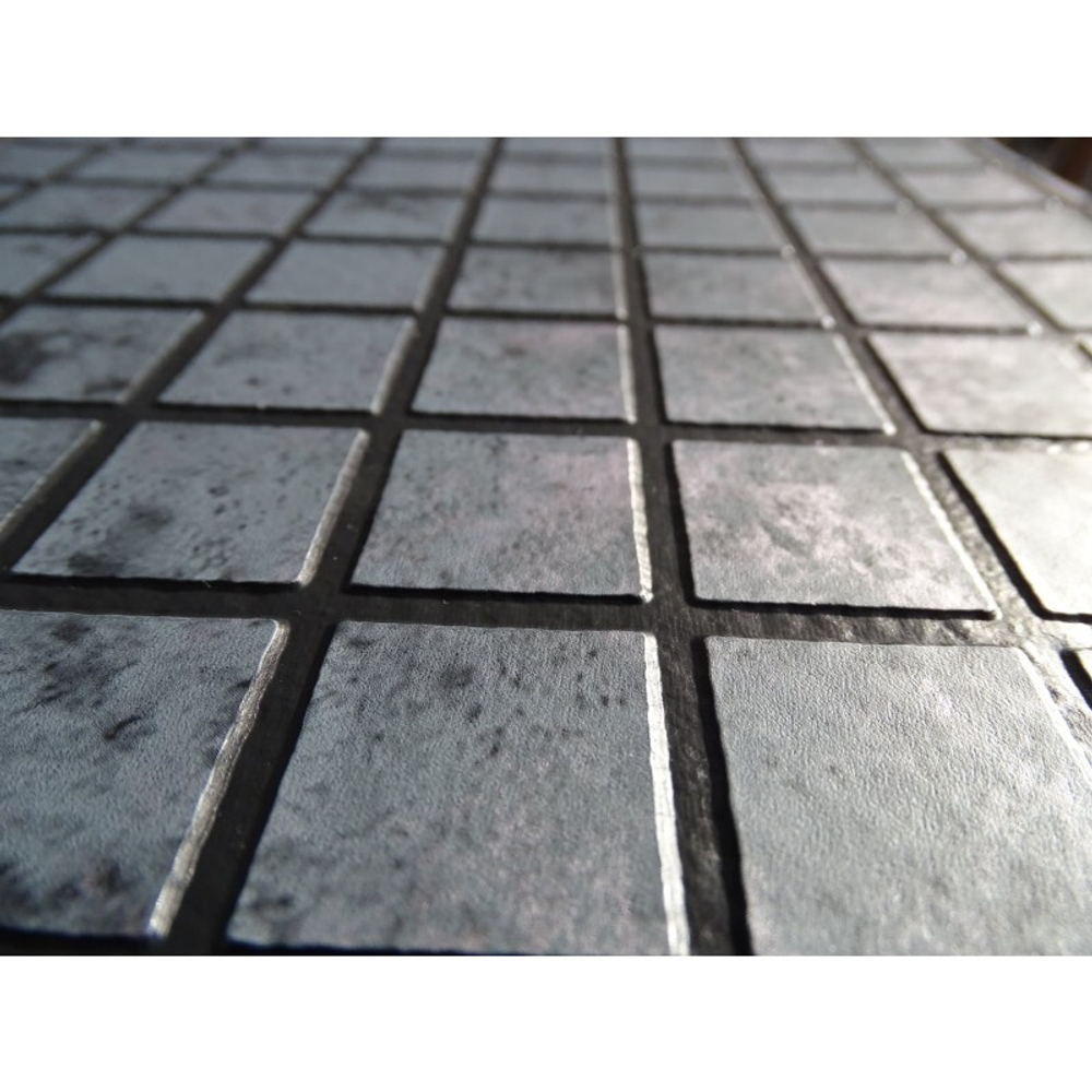 Пленка ПВХ 1,65х25,00м "Haogenplast Matrix",Silver Black Strips-3D,мозаика с черной затиркой