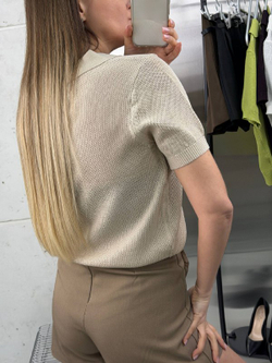 Футболка-поло женская артикул 9610 цвет "бежевый"