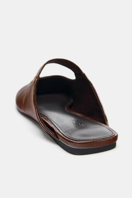 ZARA БАЛЕТКИ-МЮЛИ, КОРИЧНЕВЫЙ