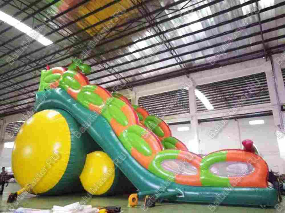 Коммерческий надувной батут-горка "Дракон" 18*8*13 м