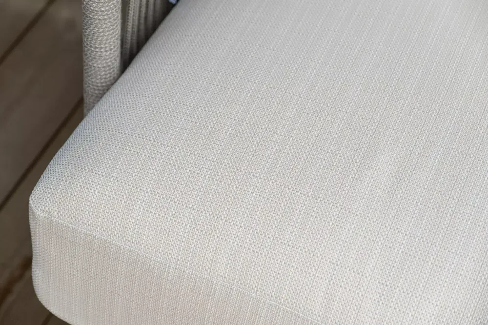 "Альбано" лаунж-зона 5-местная плетеная из роупа (веревки), каркас алюминиевый светло-серый, роуп серый меланж