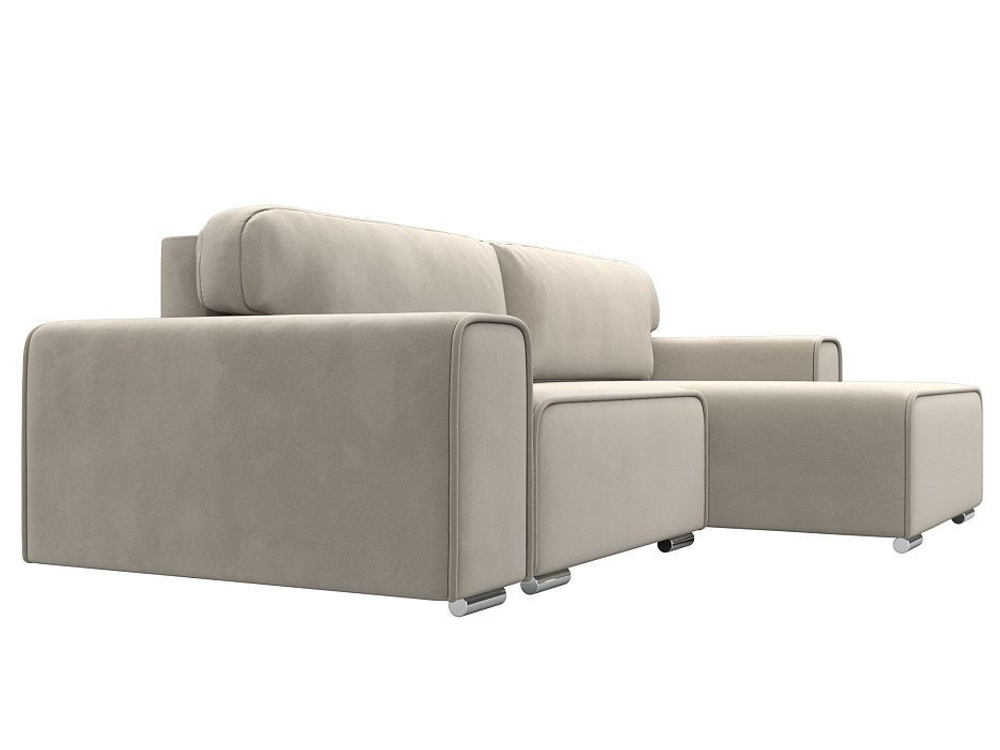 Диван угловой Лига-029 МИКРОВЕЛЬВЕТ Бежевый